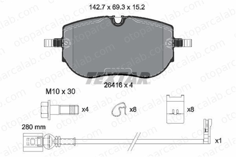 TEXTAR 2641601 Fren Disk Balata Ön VW ID.3 CUPRA BORN 2641601 1EA698151A