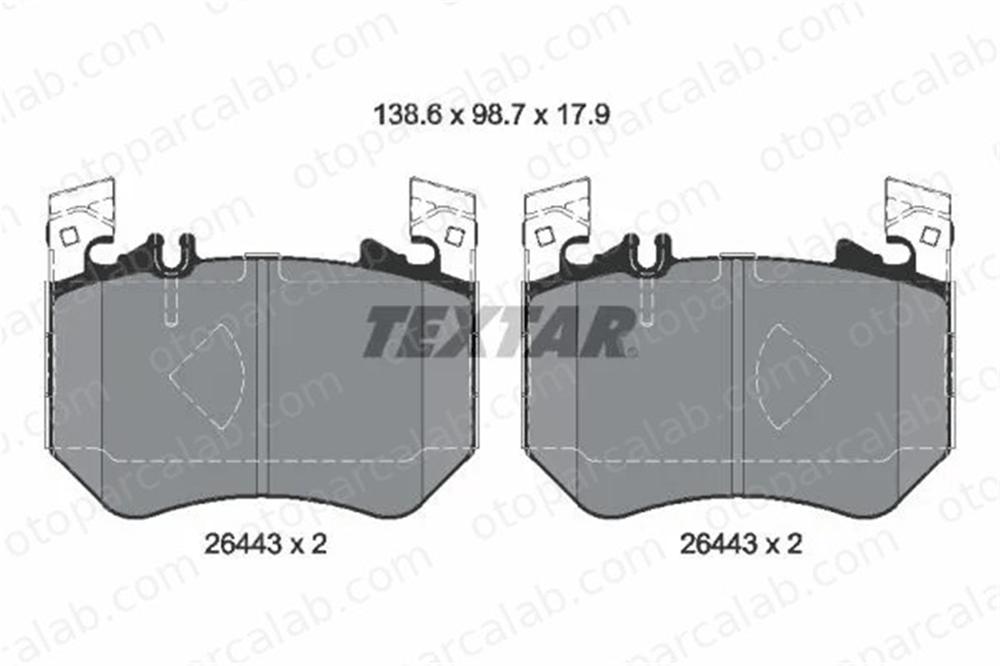 TEXTAR 2644301 Fren Disk Balata Ön MERCEDES-BENZ S-SERISI GLC Coupe A0004200604 4200604