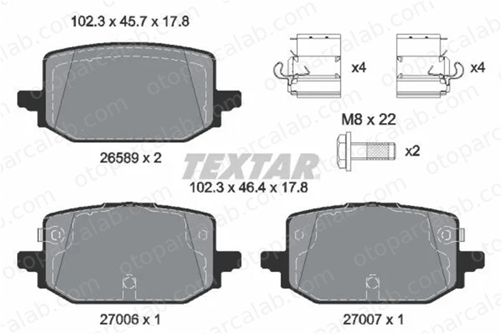TEXTAR 2658901 Fren Disk Balata Ön FORD ESCORT I ESCORT II 2658901 4406000Q4A