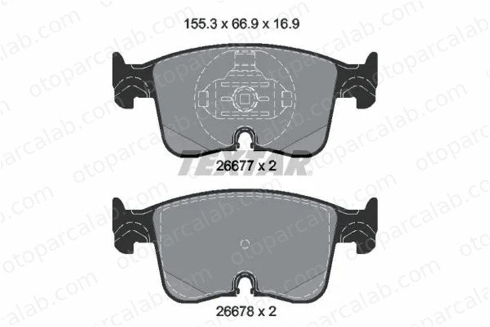 TEXTAR 2667701 Fren Disk Balata Ön VW GOLF VIII AUDI A3 Sportback 5WA698151GN 5R3698151