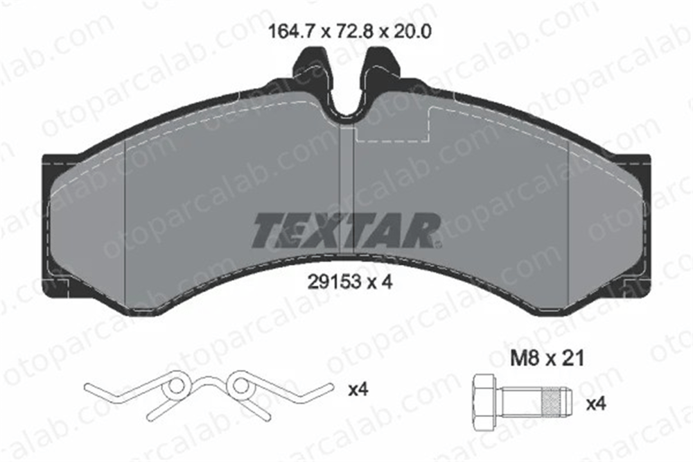 TEXTAR 2915301 Fren Disk Balata Ön veya Arka MERCEDES-BENZ SPRINTER 4-t Panelvan/Van SPRINTER 4-t Platform şasi 2D0698151B 24204120