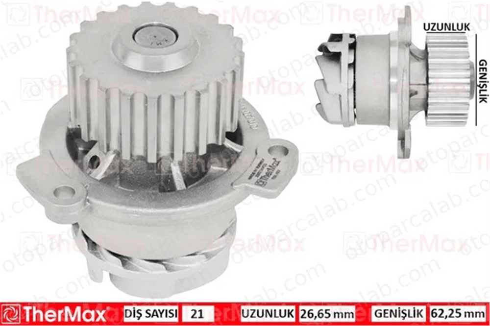 THERMAX T01.102 Devirdaim Su Pompası LADA SAMARA SAMARA Sedan 21081307010 21091307010