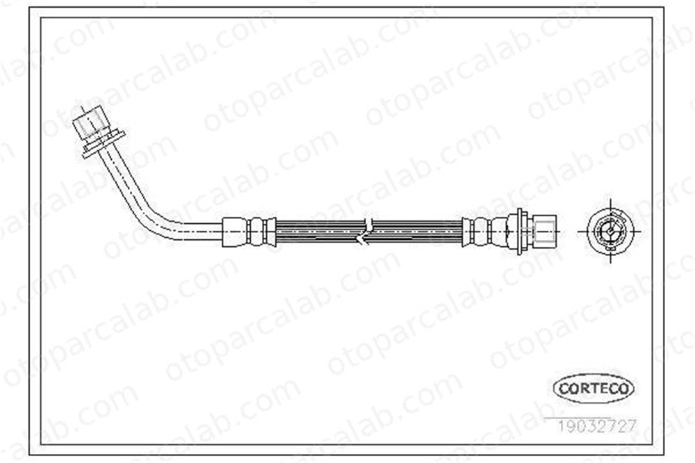 TIES F 0378 Fren Hortumu Ön Sağ veya Sol FORD TRANSIT Panelvan/Van TRANSIT Minibüs/Otobüs 1631047 D74VB2078CB