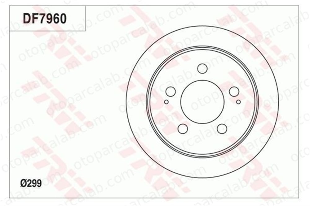 TRW DF7960 Fren Disk Ayna Arka Sağ ve Sol SSANGYONG REXTON / REXTON II KYRON 4840109000 K4840109001