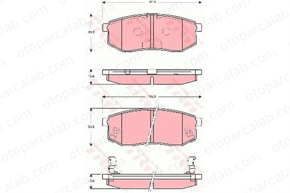 TRW GDB3260 Fren Disk Balata Ön HYUNDAI GALLOPER II SANTAMO GDB3260 58302M2A00