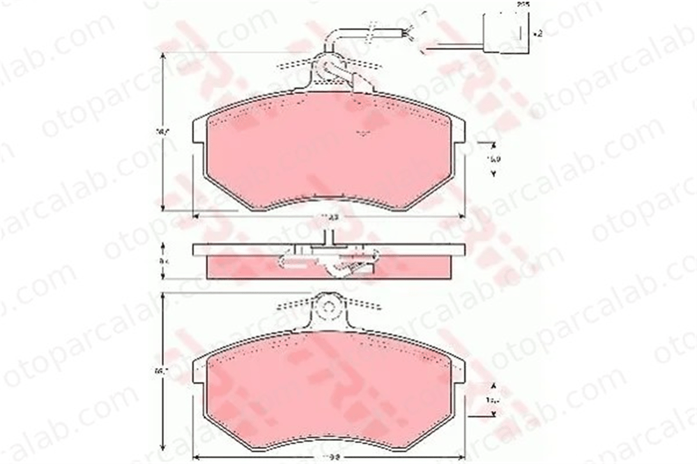 TRW GDB404 Fren Disk Balata Ön AUDI 100 C3 Avant 100 C3 Sedan GDB404 431698151G