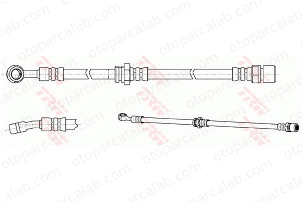 TRW PHD992 Fren Hortumu Ön Sol CHEVROLET LACETTI NUBIRA Sedan 96397200 96397202