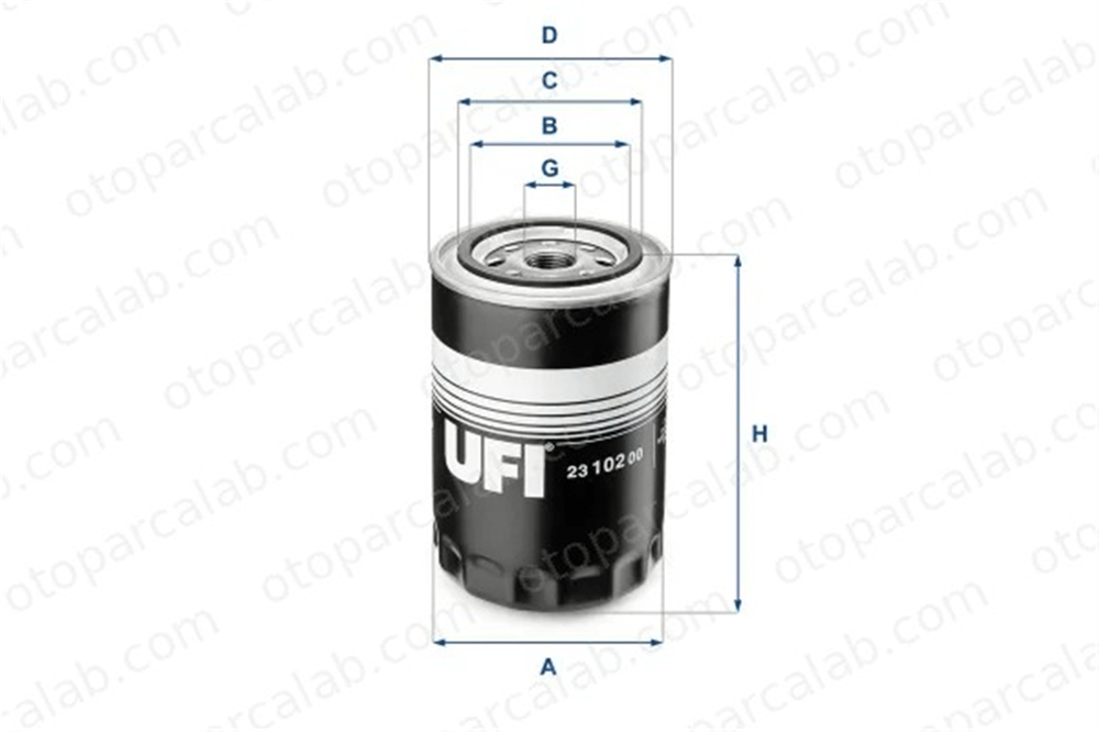 UFI 23.102.00 Yağ Filtresi TOYOTA LAND CRUISER FORD USA EXPLORER 1560041010 1560050010