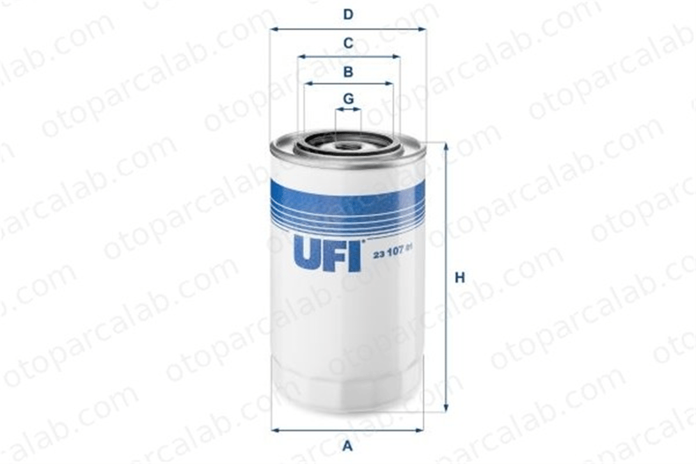 UFI 23.107.01 Yağ Filtresi FIAT 90 66 2310701 954436