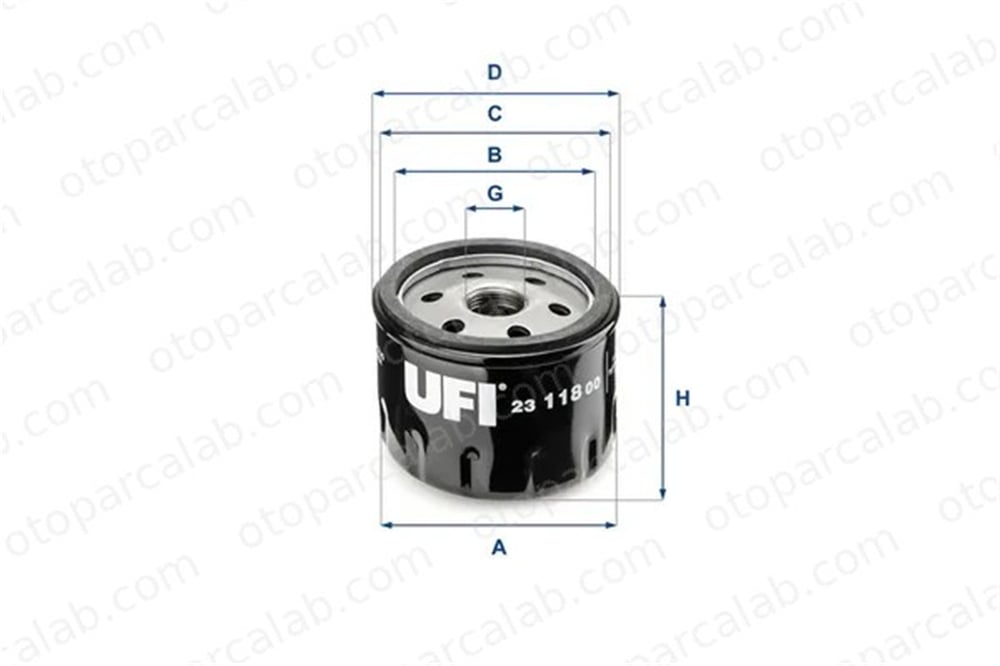 UFI 23.118.00 Yağ Filtresi RENAULT 4 4 Kasa/büyük limuzin 2311800 50249