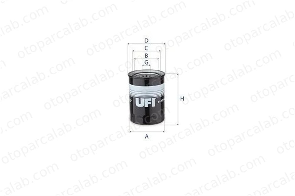 UFI 23.121.00 Yağ Filtresi TOYOTA MODEL F CELICA 2312100 6555779