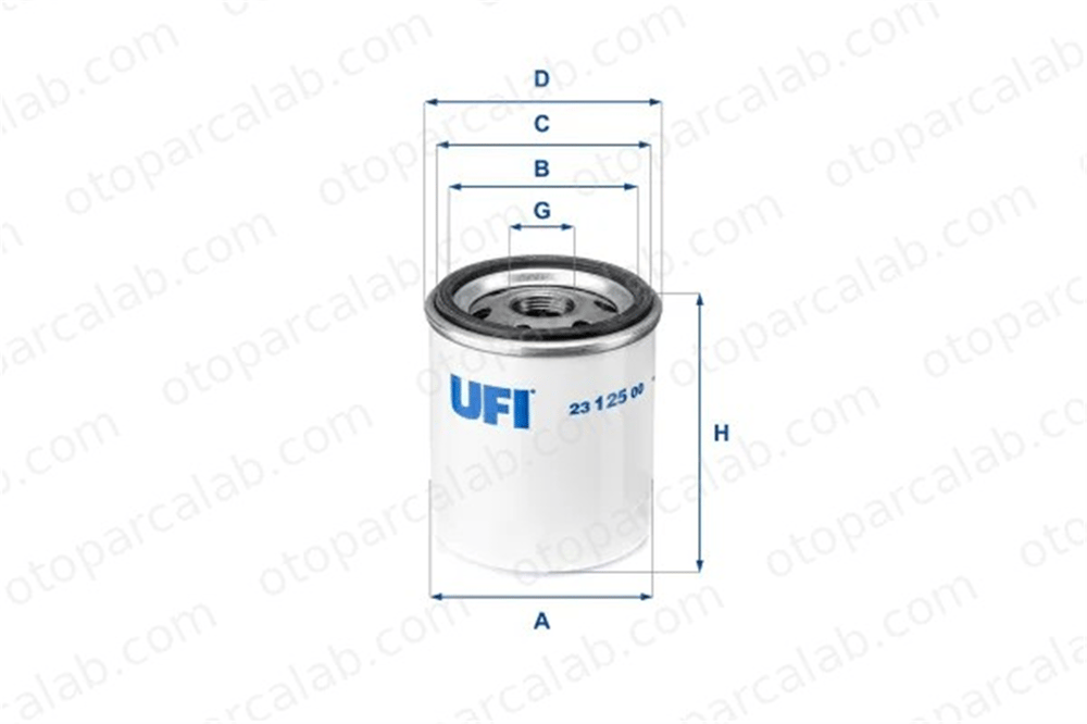 UFI 23.125.00 Yağ Filtresi OPEL ASTRA K ASTRA K Sports Tourer 2312500 41150031A