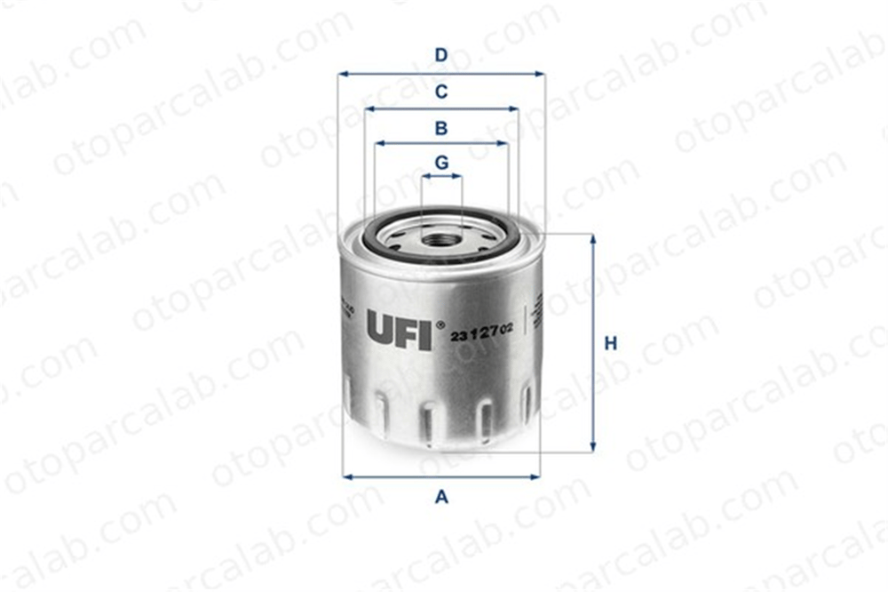 UFI 23.127.02 Yağ Filtresi FORD GRANADA Turnier SIERRA II Turnier 2312702 200037