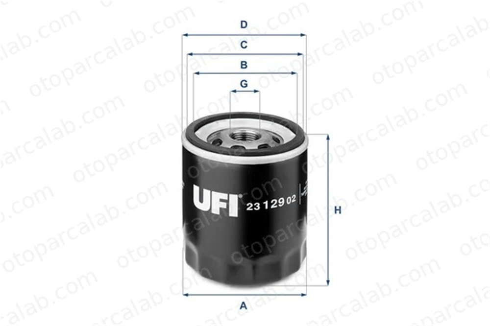 UFI 23.129.02 Yağ Filtresi OPEL KADETT E Hatchback VECTRA A 650104 1109K4
