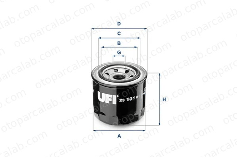 UFI 23.131.01 Yağ Filtresi SUZUKI SWIFT I DAIHATSU CHARADE II 1651073002 1651073013