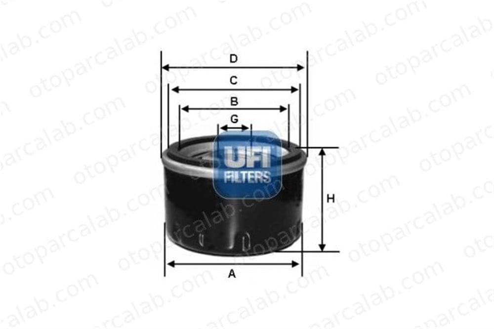 UFI 23.213.00 Yağ Filtresi TOYOTA CARINA IV DAIHATSU CHARMANT 2321300 1560113010