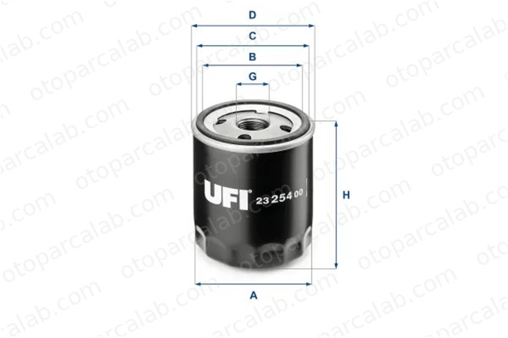 UFI 23.254.00 Yağ Filtresi ROVER 200 II Hatchback 25 I Hatchback 2325400 CDU1268