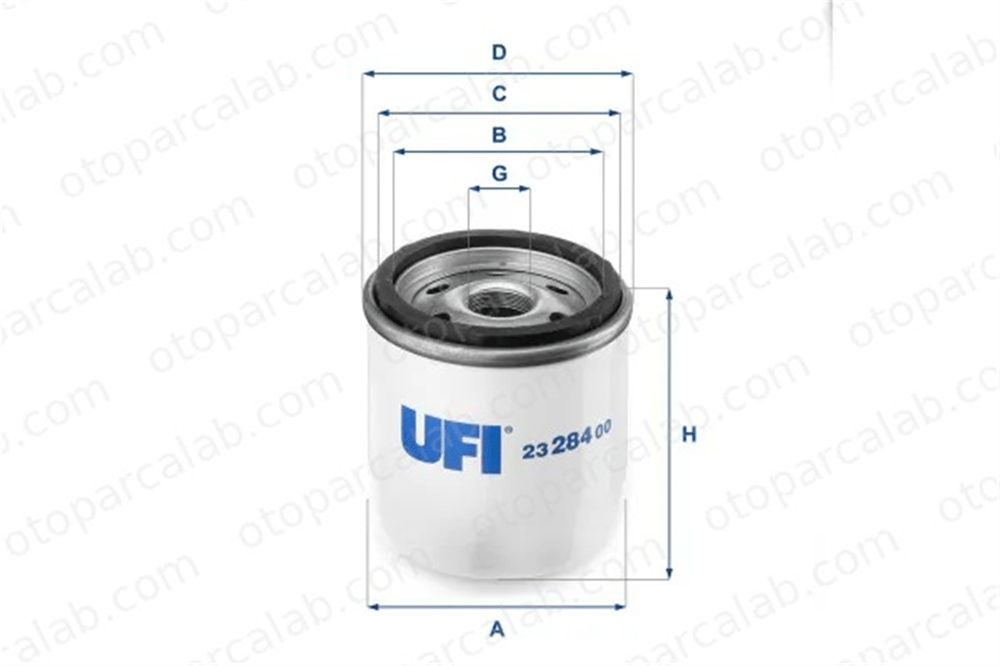 UFI 23.284.00 Yağ Filtresi FERRARI 5__ MARANELLO 456 GT/GTA 2328400 141383