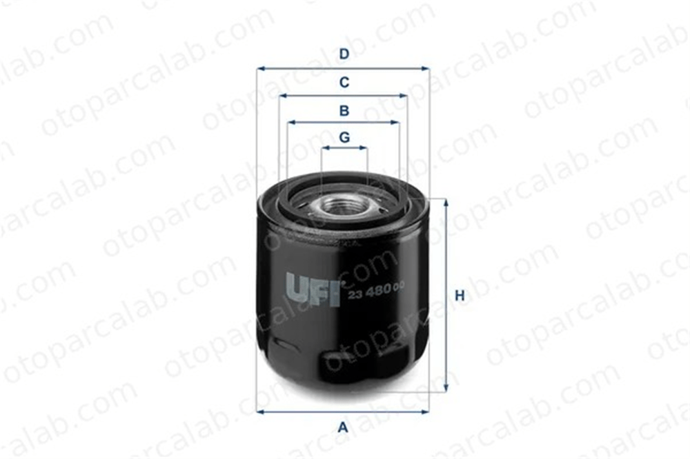 UFI 23.480.00 Yağ Filtresi STEYR E2000 MCCORMICK F Series 2348000 87679598