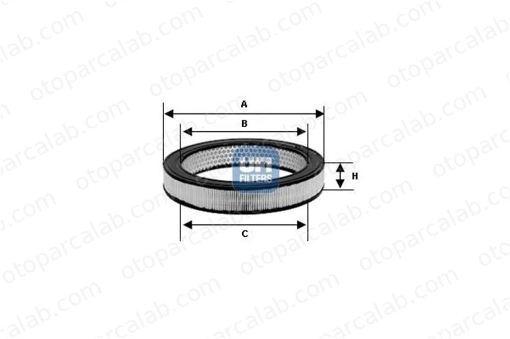 UFI 30.811.00 Hava Filtresi FORD ESCORT I ESCORT II 711F9601AB 770X9601
