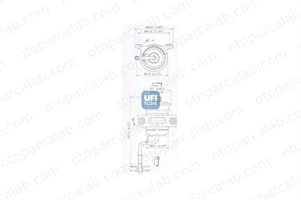 UFI 31.802.00 Yakıt Filtresi TOYOTA COROLLA COROLLA Compact 2330022020 2330022030