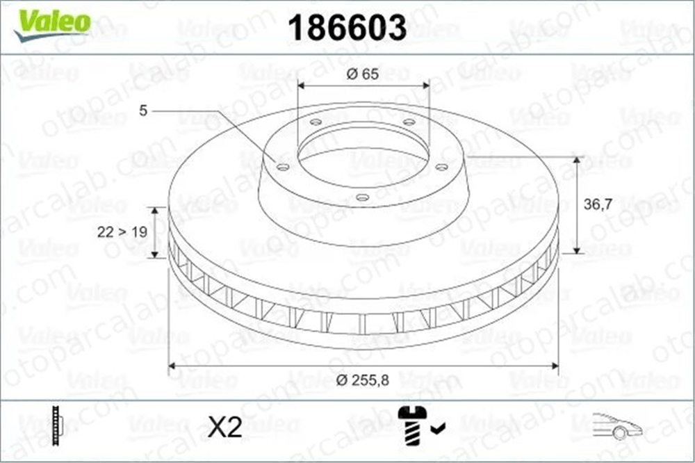 VALEO 186603 Fren Disk Ayna Ön Sağ ve Sol SEAT IBIZA IV SC IBIZA IV 1J0615301D 6R0615301