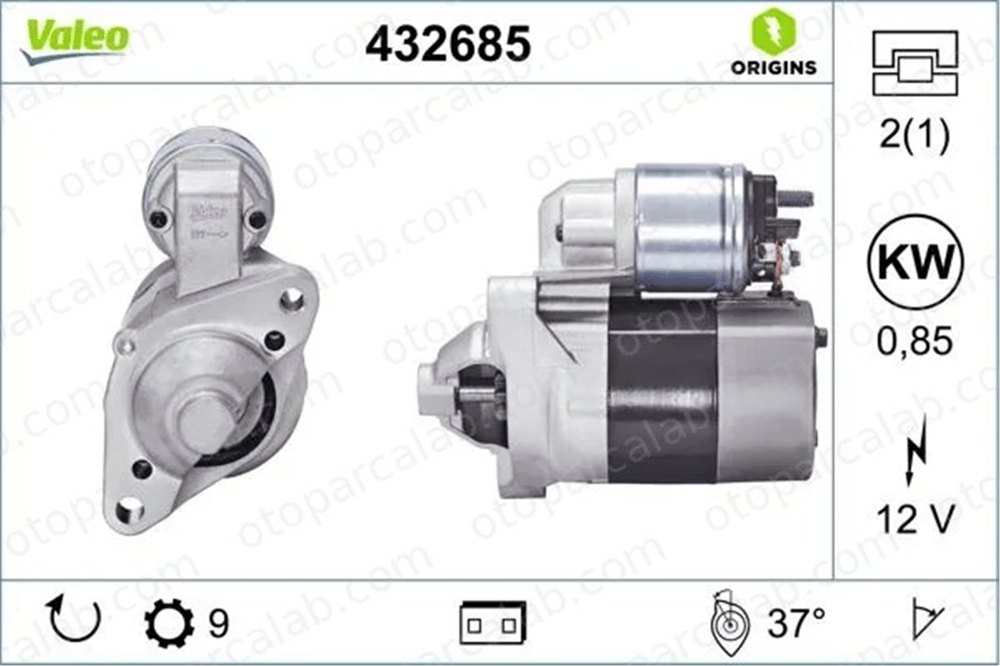 VALEO 432685 Marş Dinamosu RENAULT CLIO III CLIO III Grandtour 7700864608 7701499651