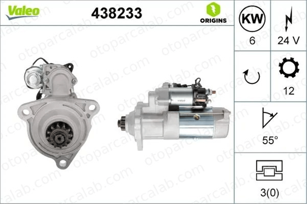 VALEO 438233 Marş Dinamosu DAF XF II XD 1317220 1357210