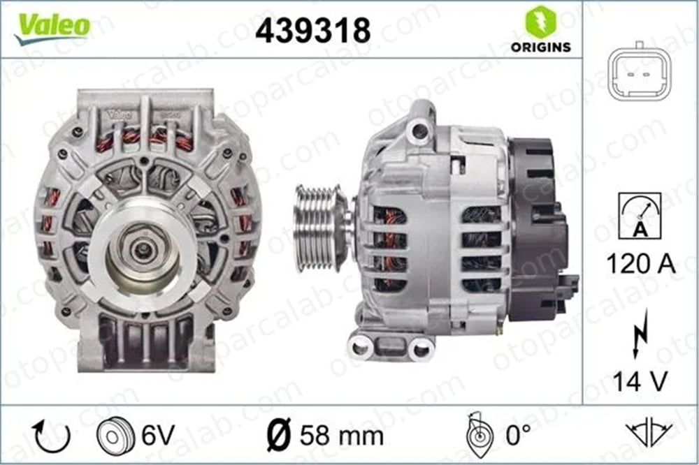 VALEO 439318 Alternatör RENAULT SCÉNIC I MPV LAGUNA II Grandtour 7711134526 8200019706
