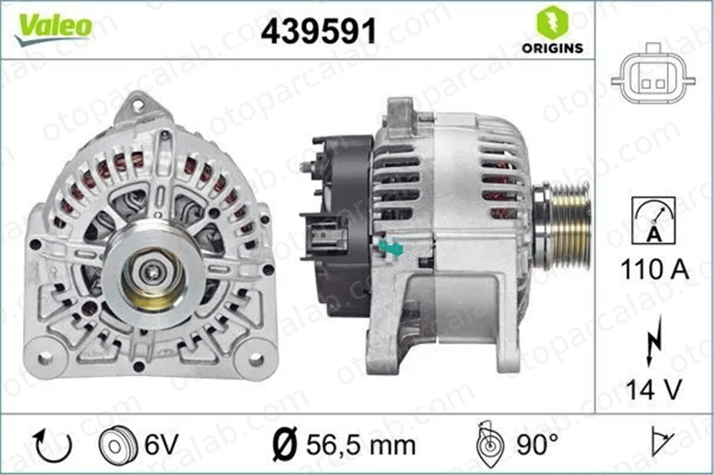 VALEO 439591 Alternatör RENAULT MEGANE II MEGANE III Hatchback 8200410681 8200667614