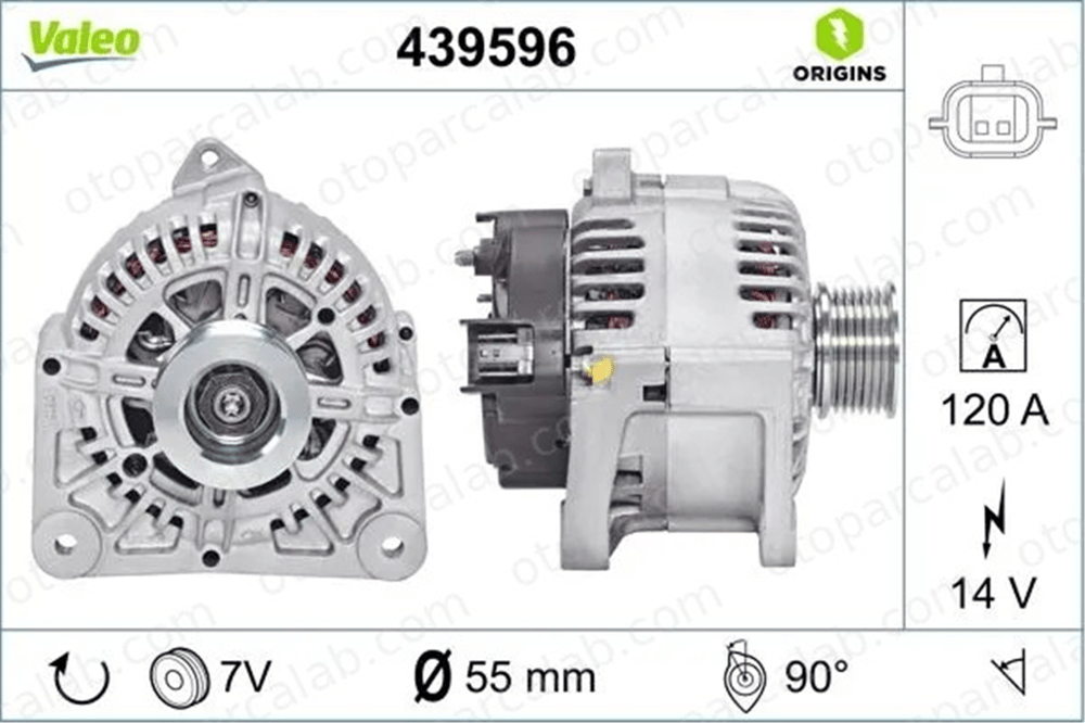 VALEO 439596 Alternatör RENAULT CLIO III MODUS / GRAND MODUS 8200623231 8200718724