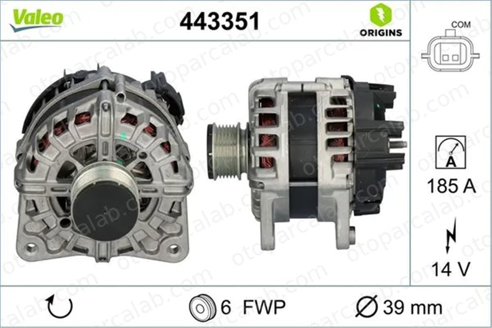 VALEO 443351 Alternatör DACIA DUSTER LOGAN II 231009392R 231004719R