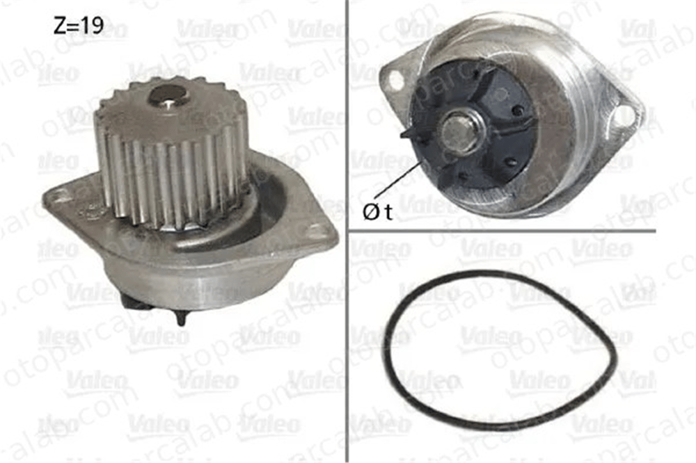VALEO 506595 Devirdaim Su Pompası PEUGEOT PARTNER Kasa/büyük limuzin 206 Hatchback 1201A2 1201E5