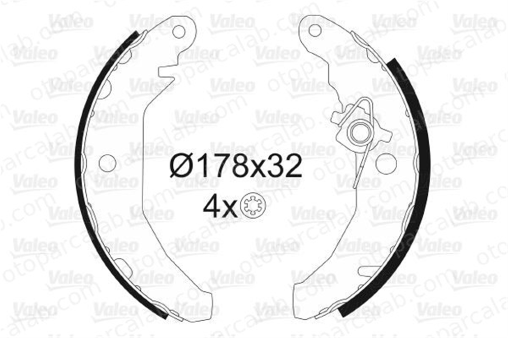 VALEO 562036 Fren Pabuçlu Balata Arka FORD FIESTA II 1648631 5020562
