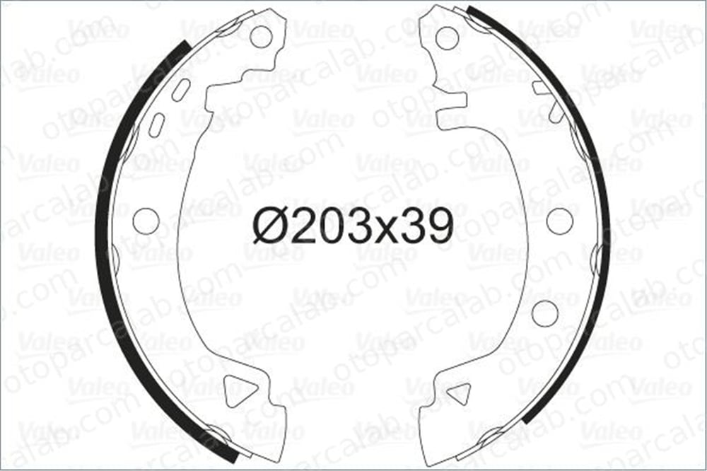 VALEO 562041 Fren Pabuçlu Balata Arka RENAULT RAPID Kasa/büyük limuzin 19 II Chamade 7701202919 95659661