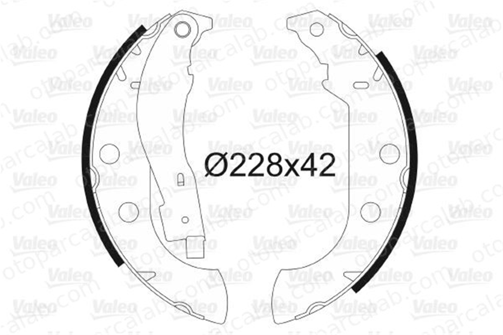 VALEO 562059 Fren Pabuçlu Balata Arka CITROËN XSARA Break PEUGEOT 405 I 424155 4241G6