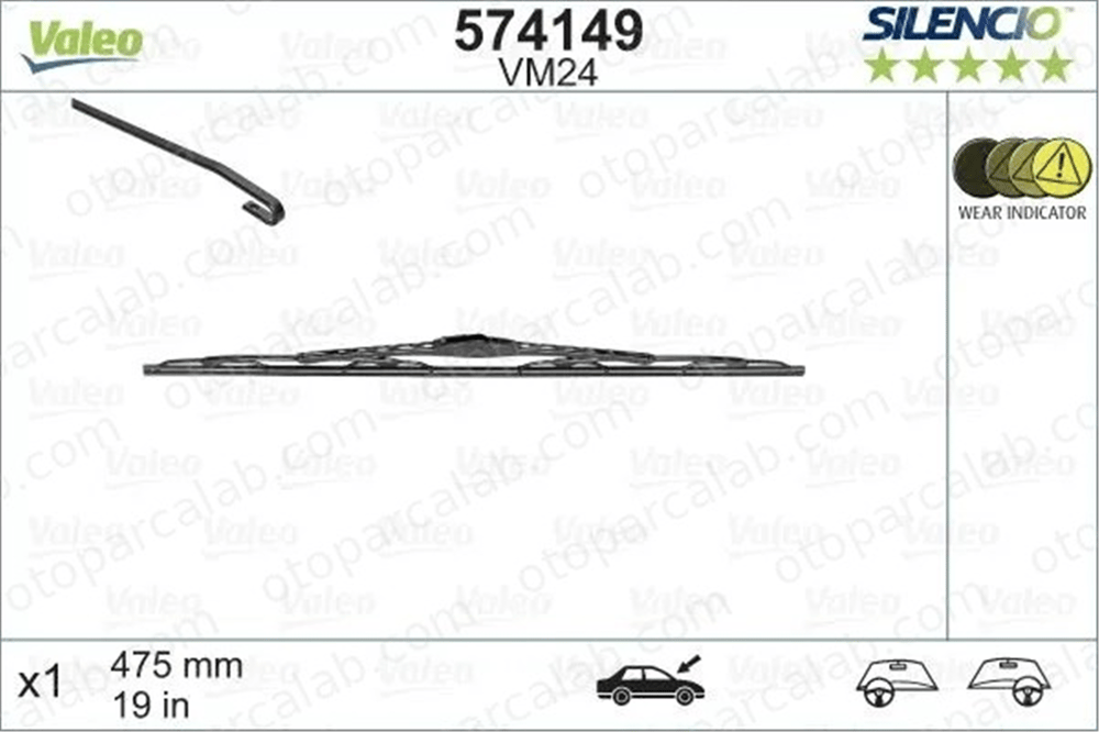 VALEO 574149 Silecek Süpürgesi Ön 475 mm - 19 inç MINI MINI MINI Cabrio 1H0955427 1H0998003