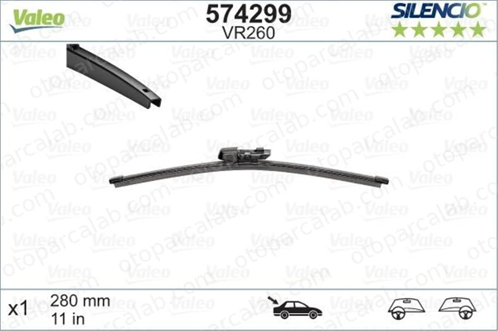 VALEO 574299 Silecek Süpürgesi Arka 280 mm - 11 inç VW GOLF VII GOLF VII Variant 5K6955427A 575955427