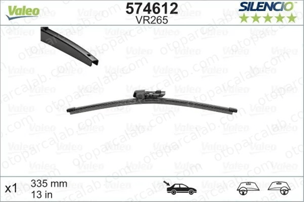 VALEO 574612 Silecek Süpürgesi Arka 335 mm - 13 inç SKODA OCTAVIA III Combi SEAT LEON ST 2GA955427 5F4955427A