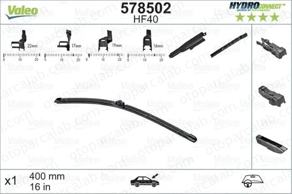 VALEO 578502 Silecek Süpürgesi Ön Muz Tip 400 mm - 16 inç BMW 3 Coupe SEAT LEON ST 3397006943 71805776