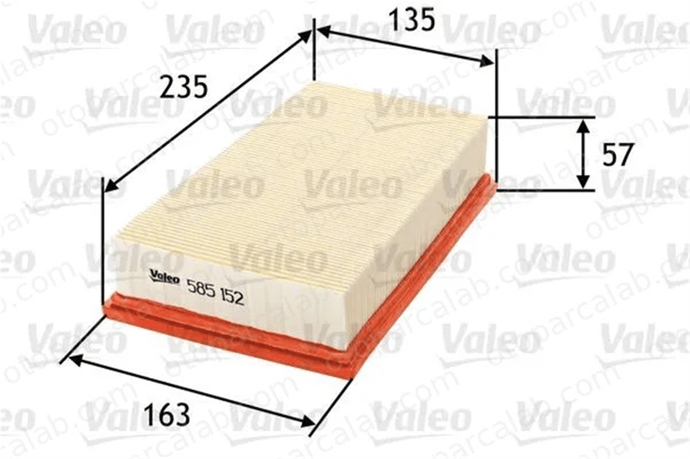 VALEO 585152 Hava Filtresi NISSAN QASHQAI +2 QASHQAI / QASHQAI +2 I 16546JD20A NA2646