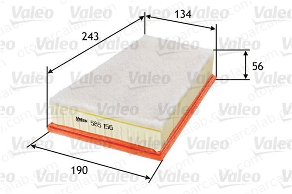 VALEO 585156 Hava Filtresi RENAULT KANGOO / GRAND KANGOO II KANGOO Express 8200788425 4150940100
