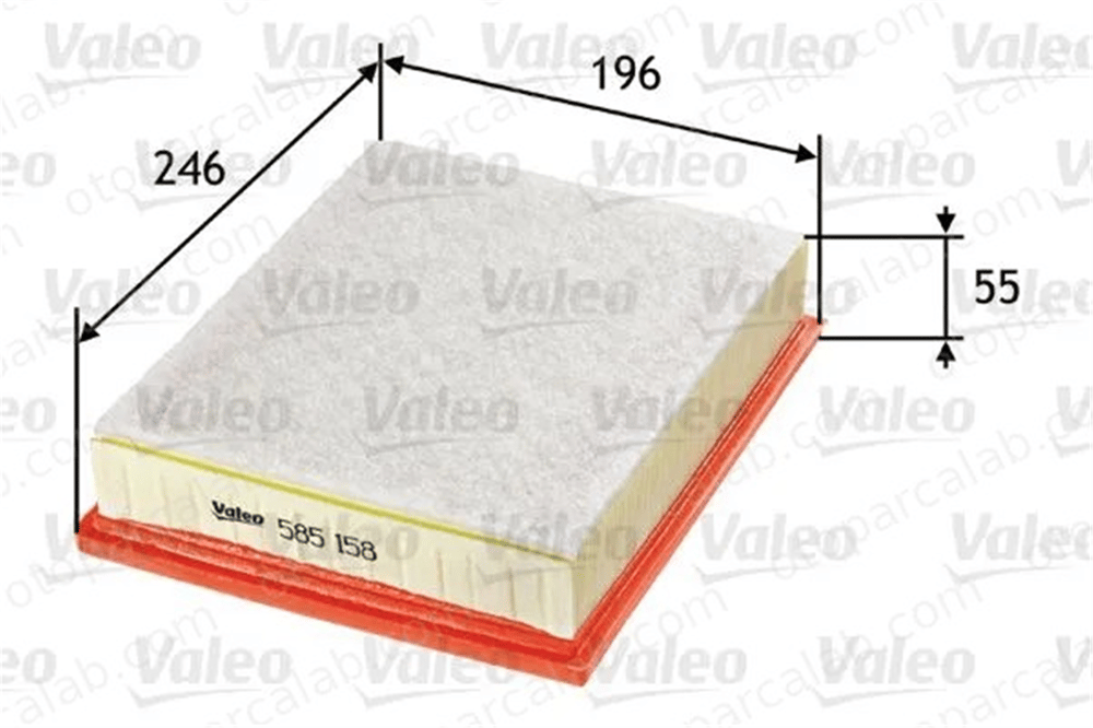 VALEO 585158 Hava Filtresi RENAULT LAGUNA III LAGUNA III Grandtour 8200602361 8200576596