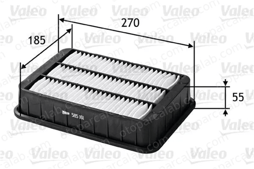 VALEO 585161 Hava Filtresi MITSUBISHI LANCER VIII LANCER VIII Sportback 1444WS 1444RT