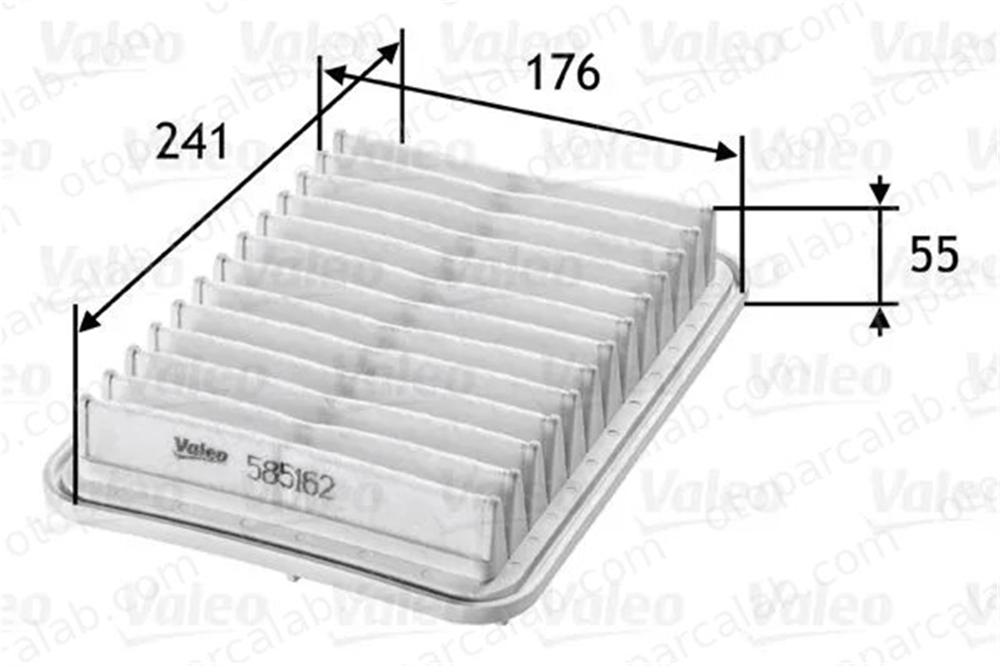VALEO 585162 Hava Filtresi TOYOTA AURIS COROLLA Sedan 178010D060 1780121050