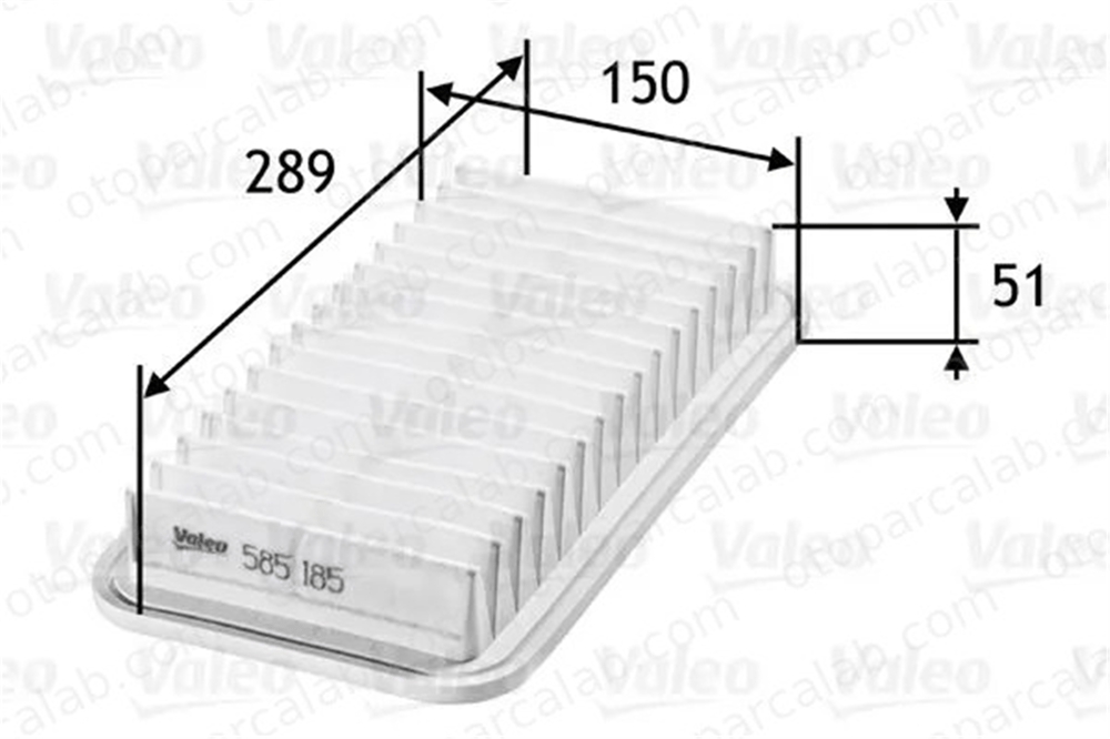 VALEO 585185 Hava Filtresi TOYOTA COROLLA AVENSIS 178010D010 16546JB000