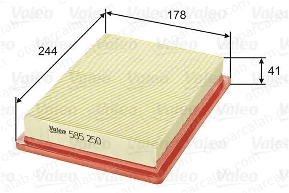 VALEO 585250 Hava Filtresi ALFA ROMEO 155 LANCIA DEDRA 60809275 7722936