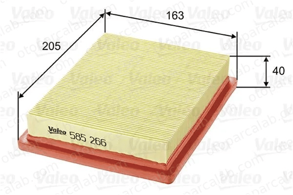 VALEO 585266 Hava Filtresi HYUNDAI ACCENT I ACCENT Sedan 2811322051 ADG02210