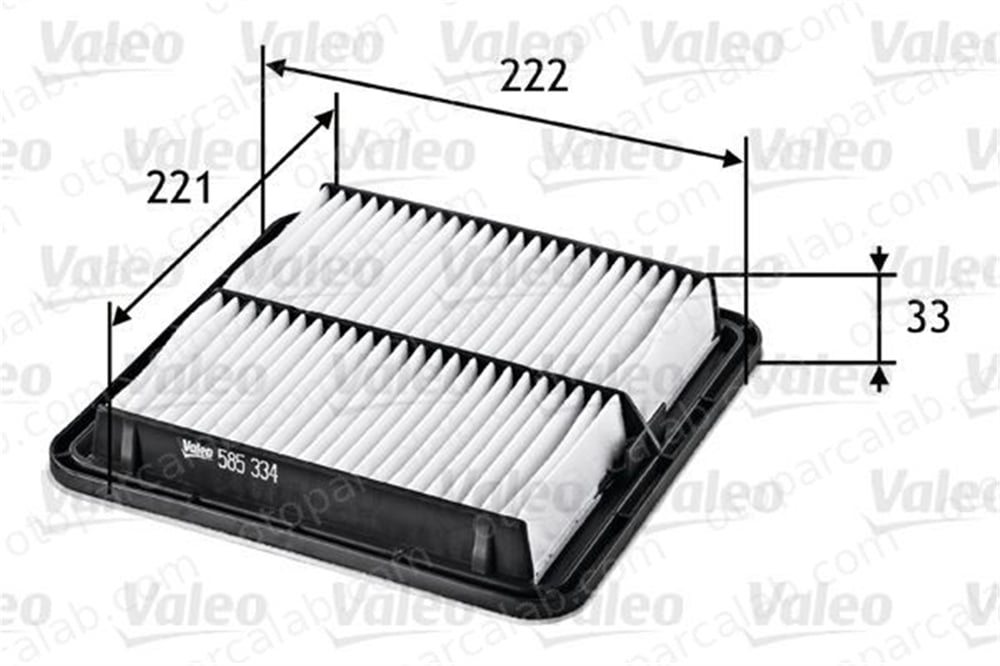 VALEO 585334 Hava Filtresi SUBARU IMPREZA Hatchback OUTBACK 16546AA120 16546AA090