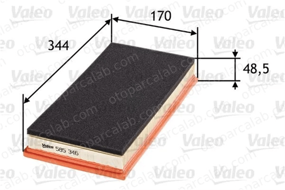 VALEO 585346 Hava Filtresi JEEP CHEROKEE VOLVO S40 I 30850831 53004383